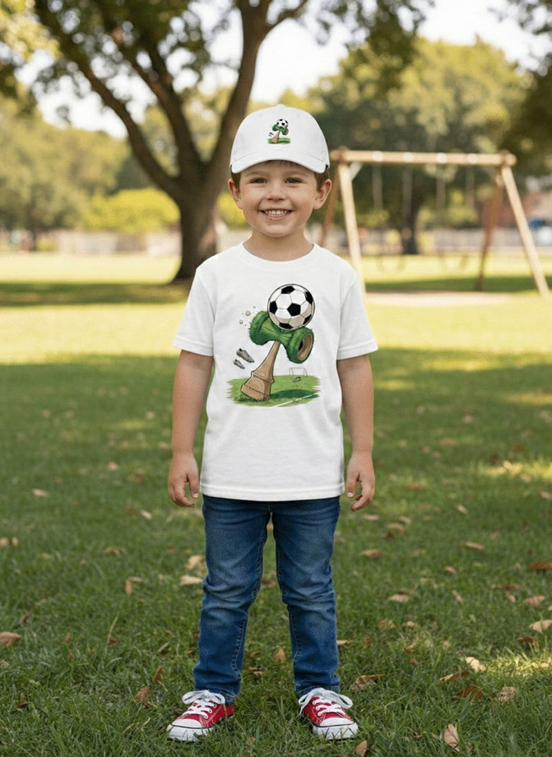 Set Tricou + Șapcă Kendama Fotbal pentru copii