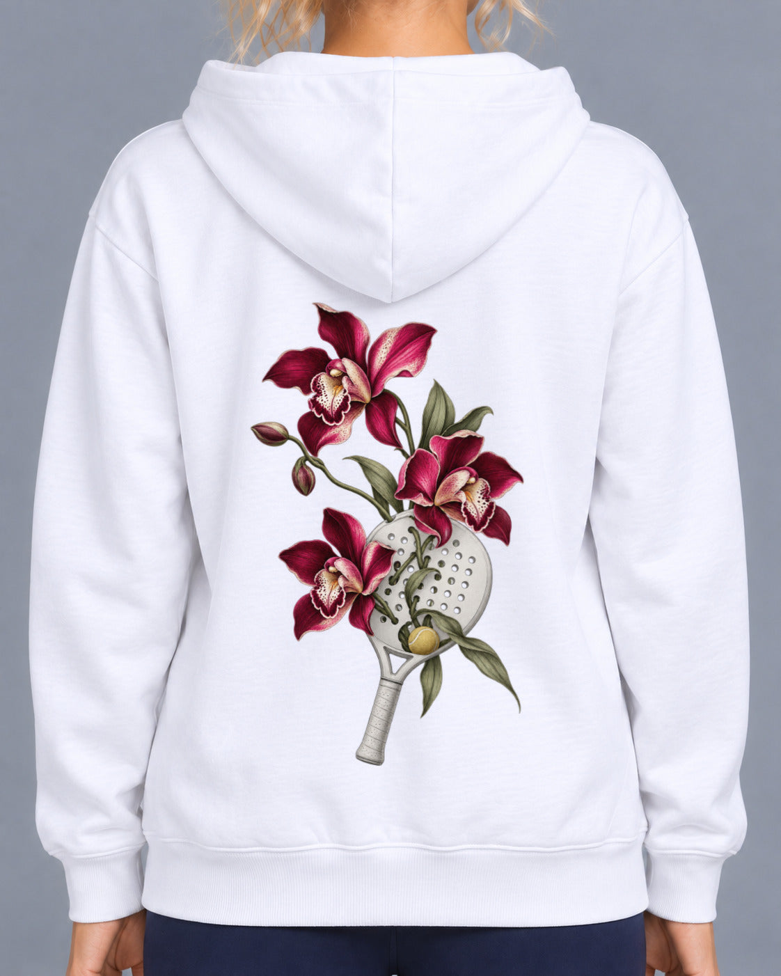 Padel-Kapuzenpullover mit Blumenmuster-1