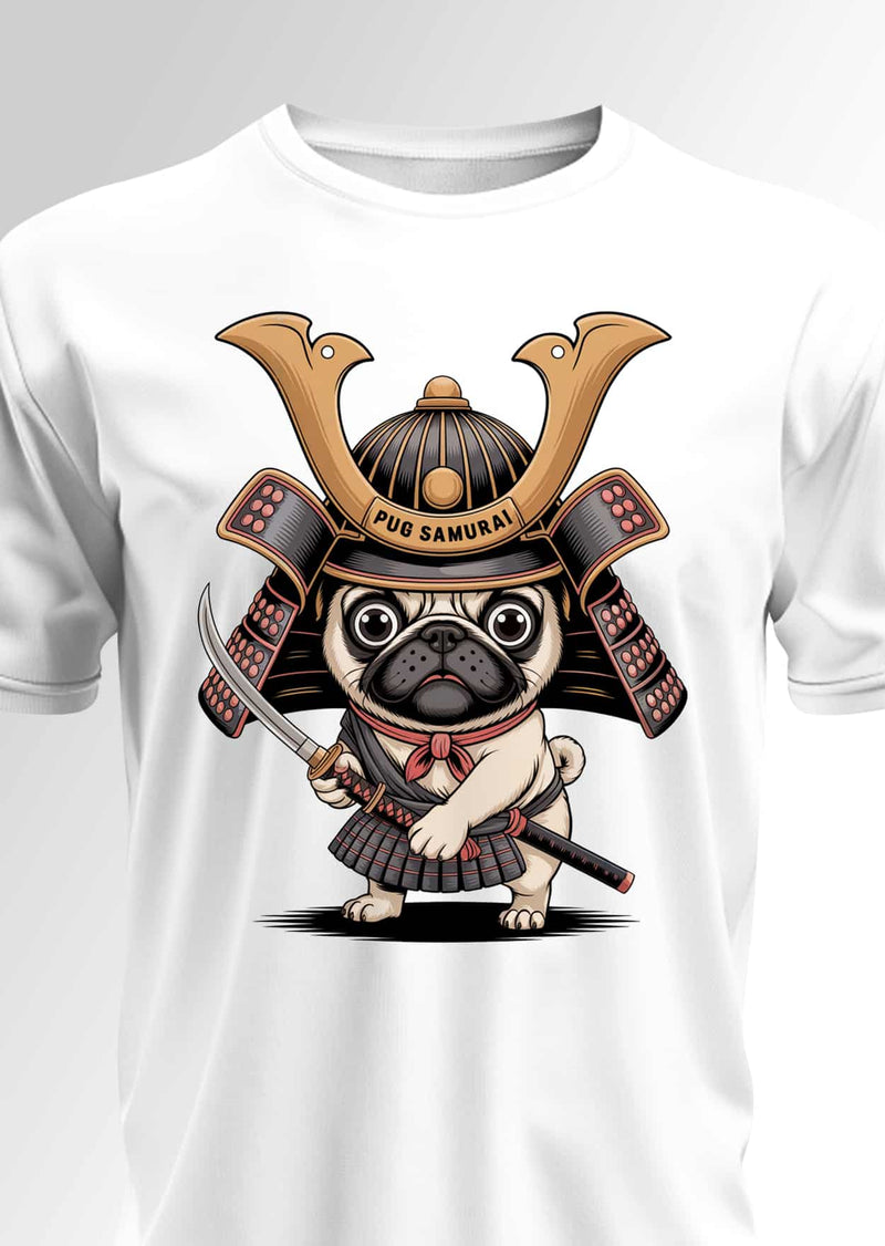 Tricou Pug Samurai