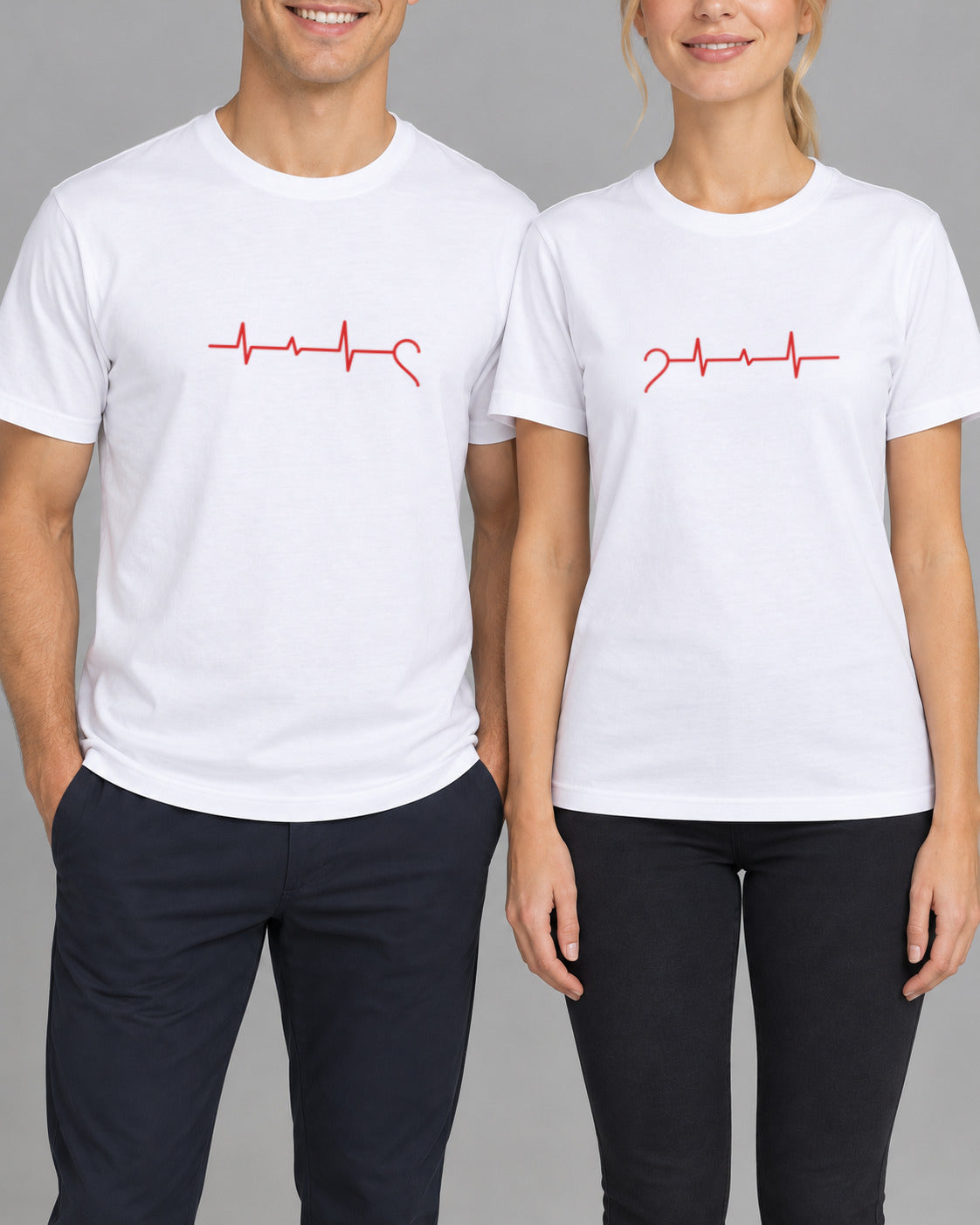Set tricouri cuplu Heartbeat