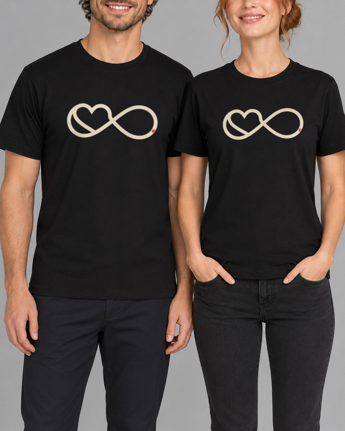 Set tricouri cuplu Infinity Heart-1