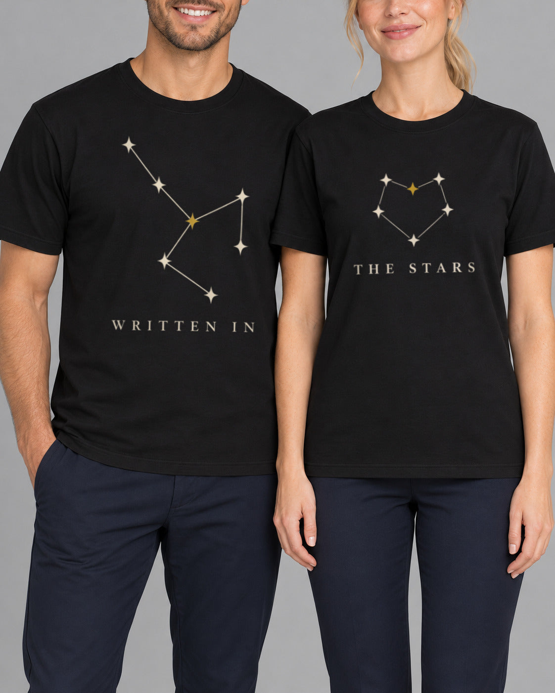Set tricouri cuplu Stars-1