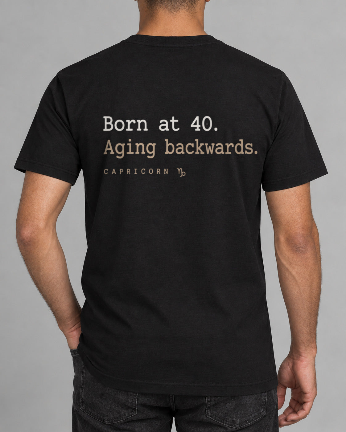 T-Shirt Steinbock "Born at 40"