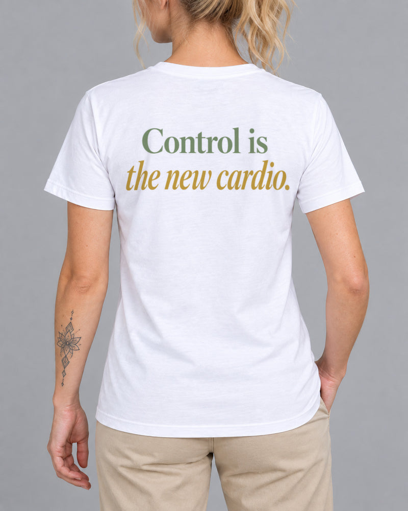 Tricou Control Is the New Cardio – culoare alb
