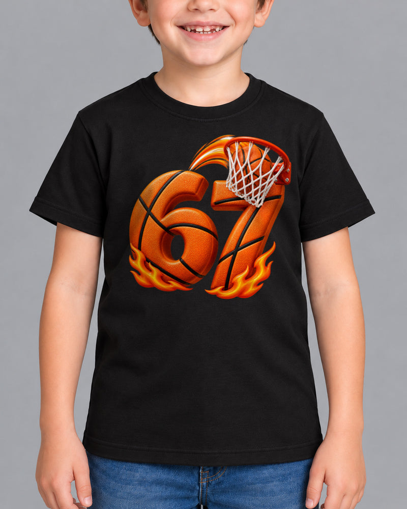 Kinder-T-Shirt 67 Basketball-1