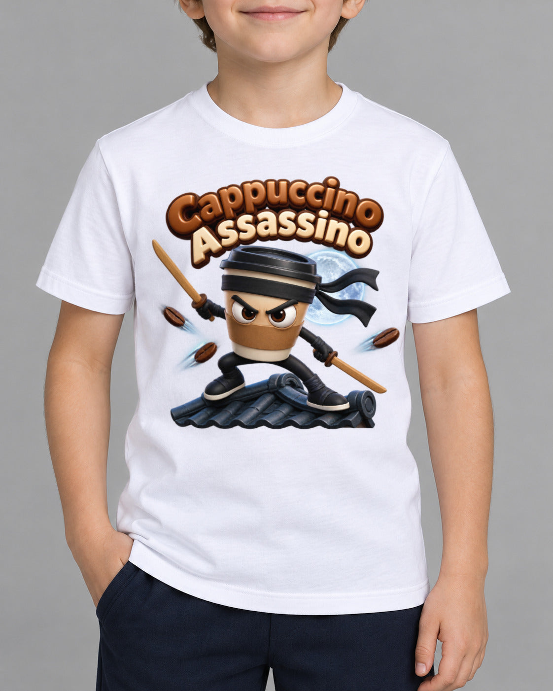Kinder-T-Shirt Cappuccino Assassino