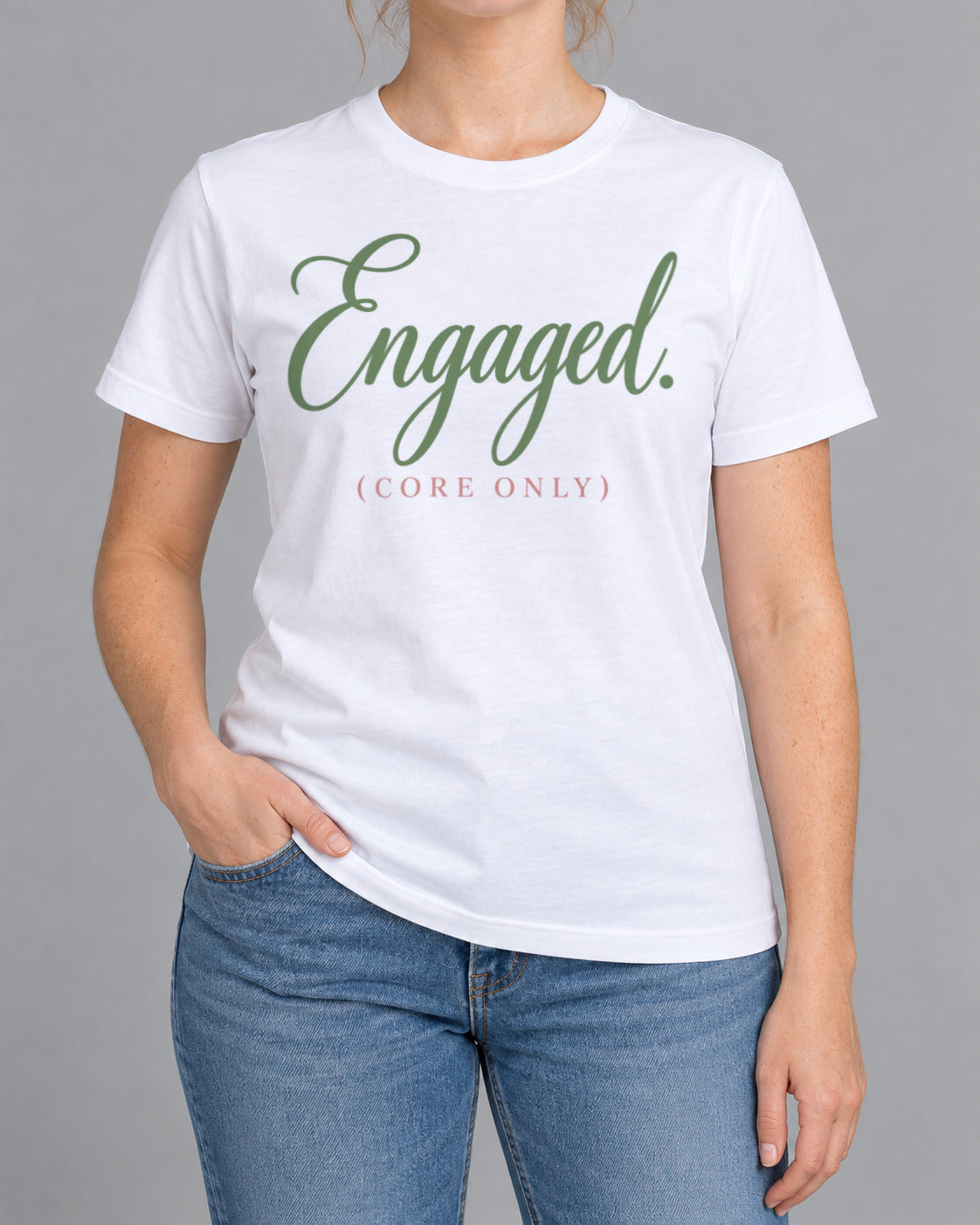 Tricou Engaged Core Only – culoare alb