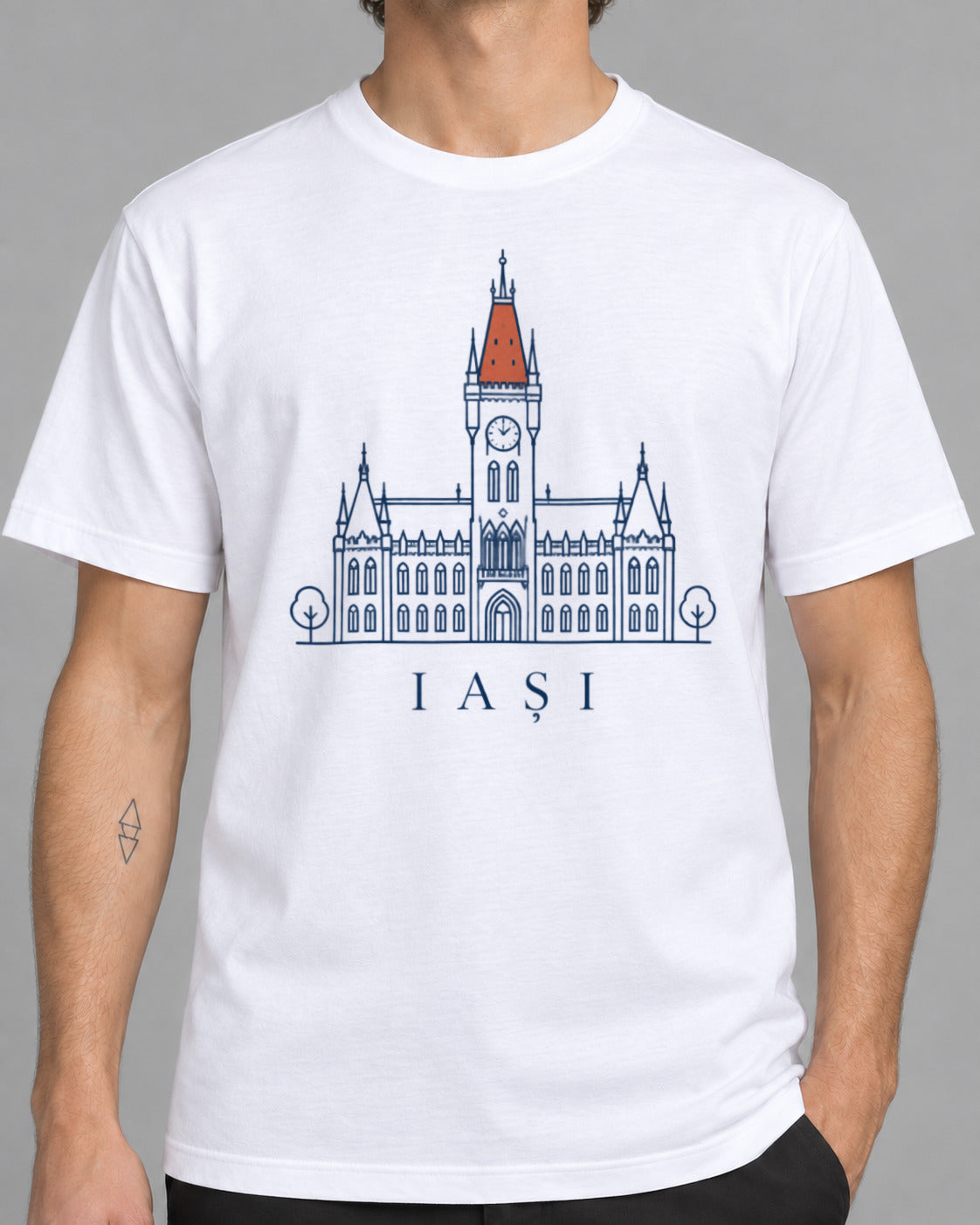 Tricou Iași – culoare alb, imaginea 2