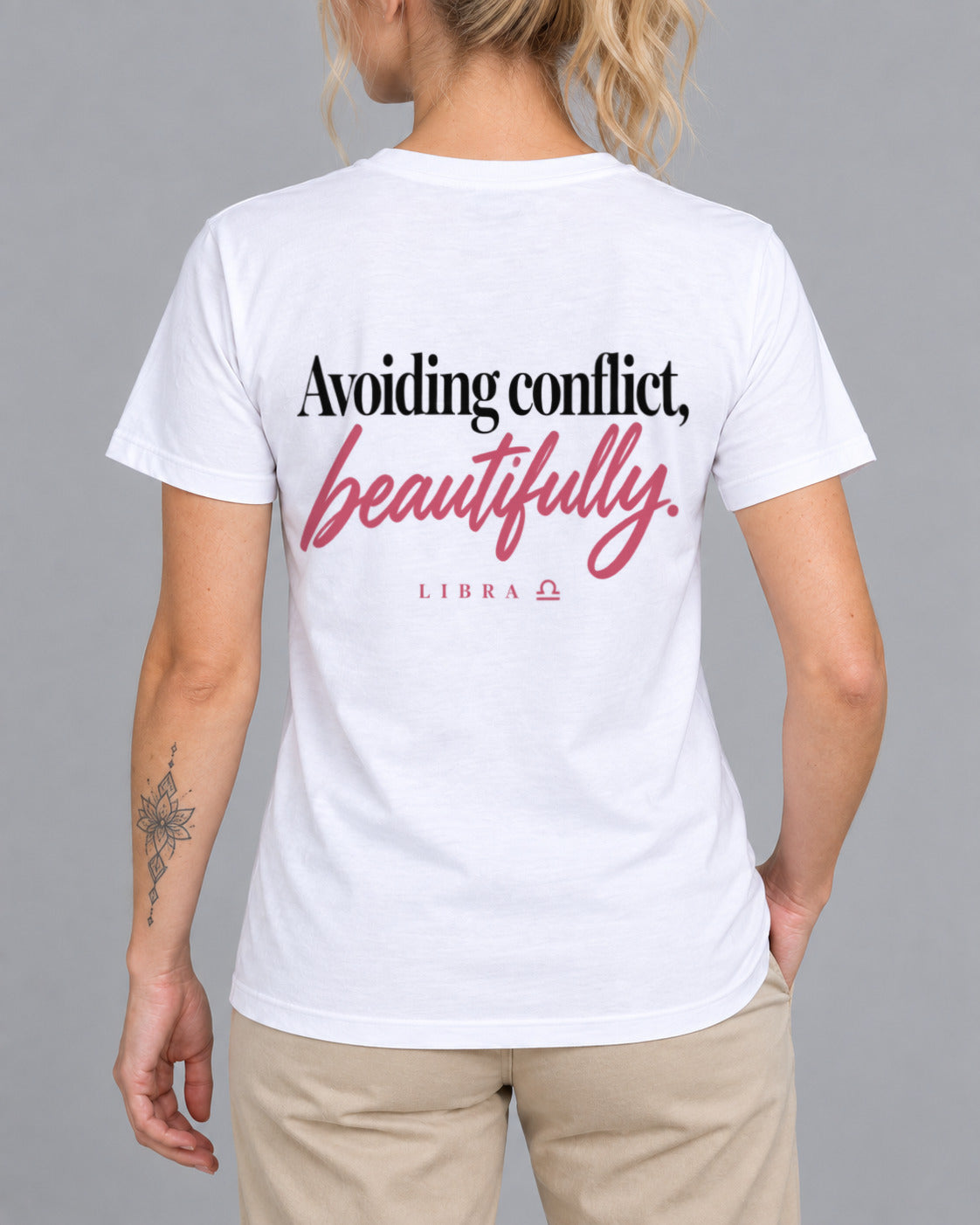 Libra-T-Shirt „Avoiding conflict“