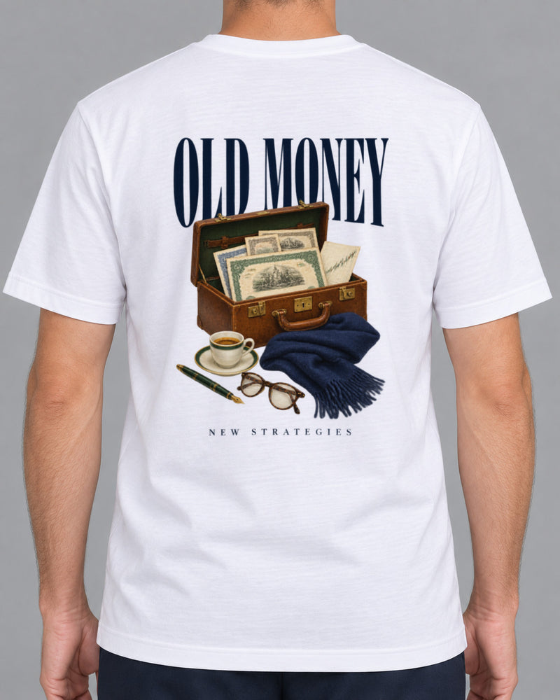 Old Money New Strategies T-shirt-1