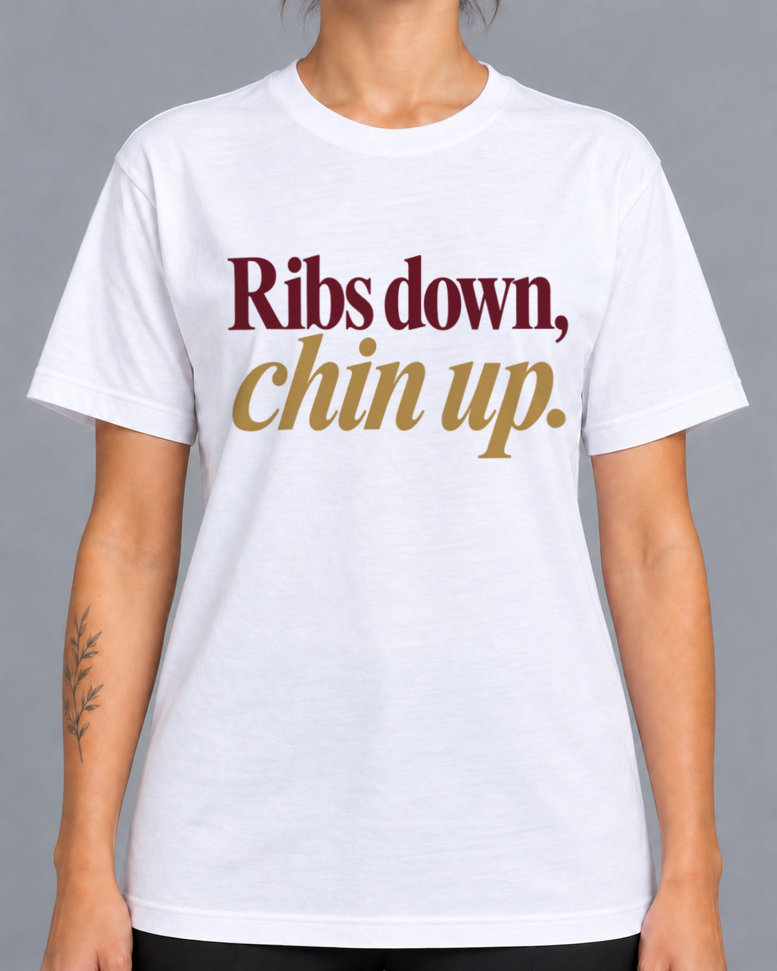 Tricou Ribs Down Chin Up-1