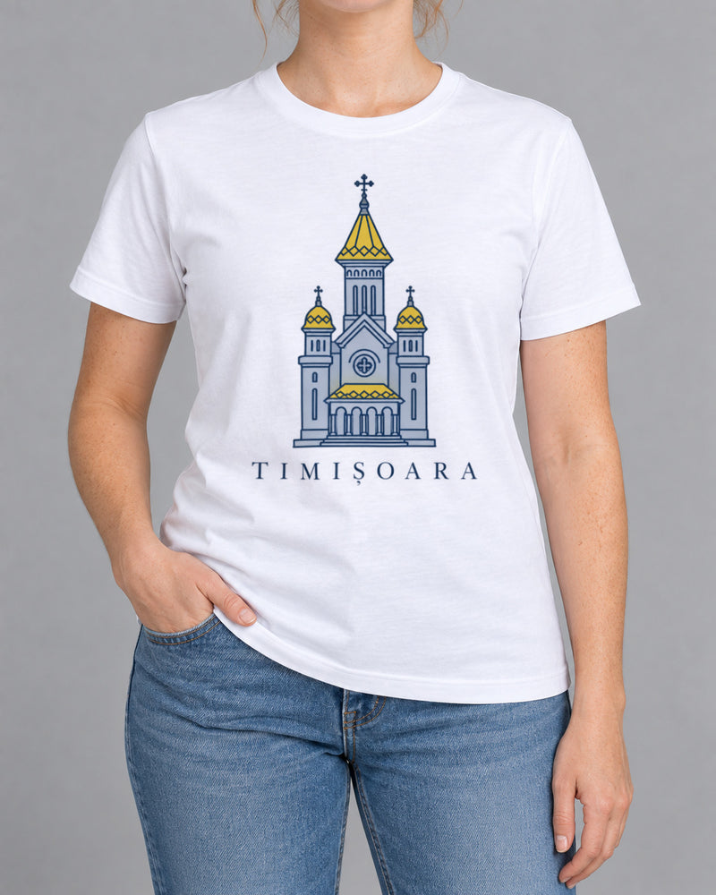 Tricou Timișoara – culoare alb