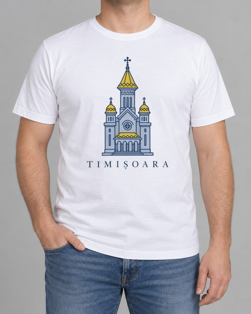 Tricou Timișoara – culoare alb, imaginea 2